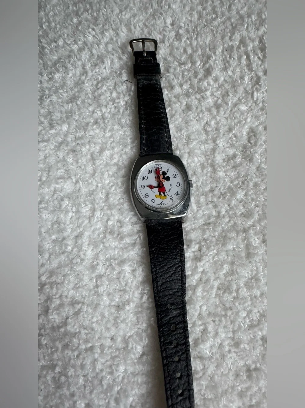 Vintage Mickey Mouse Wristwatch Bradley Wind-up Swiss Watch Disney